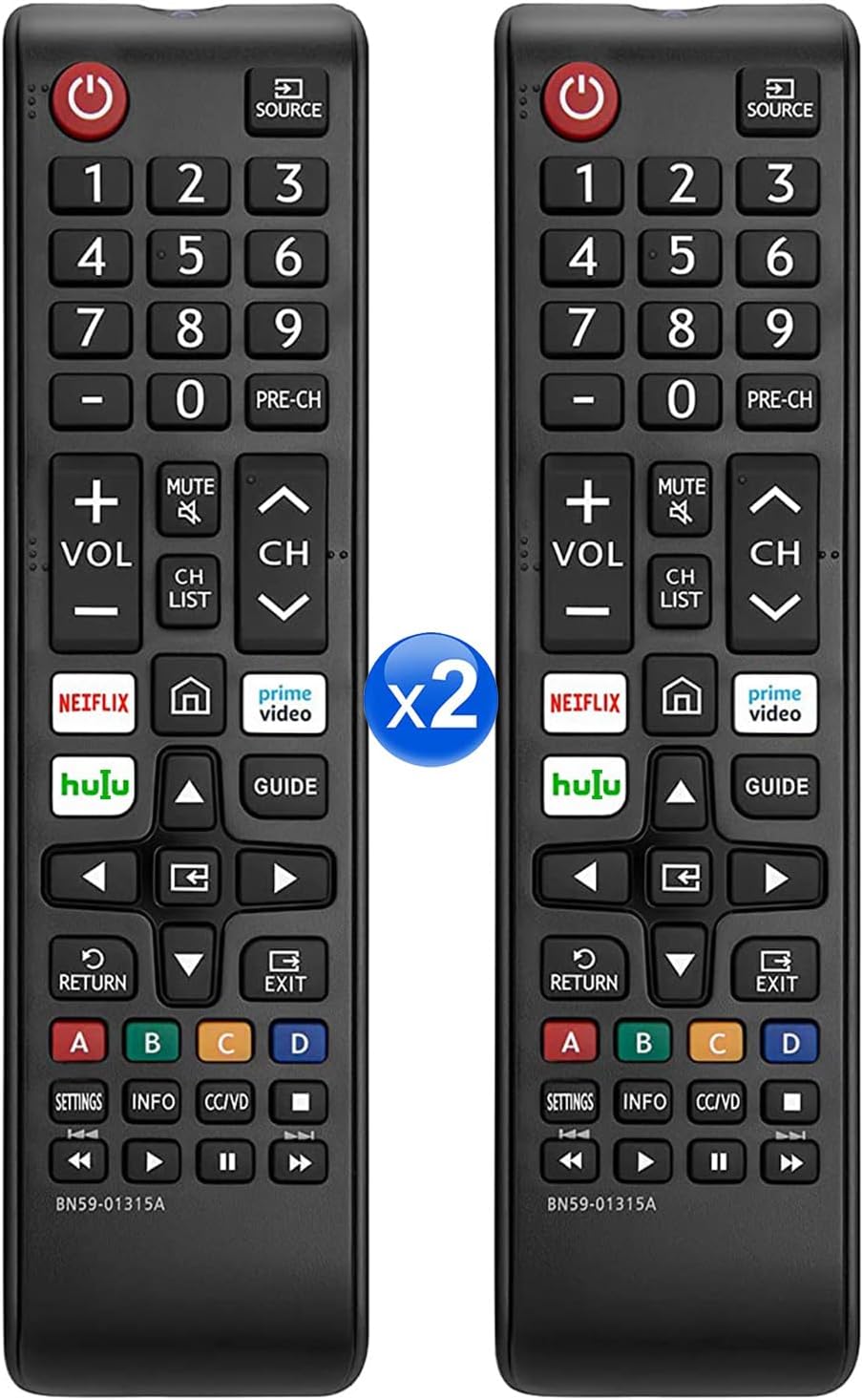 2 Pack New Universal Remote for Samsung TV, Remote Control