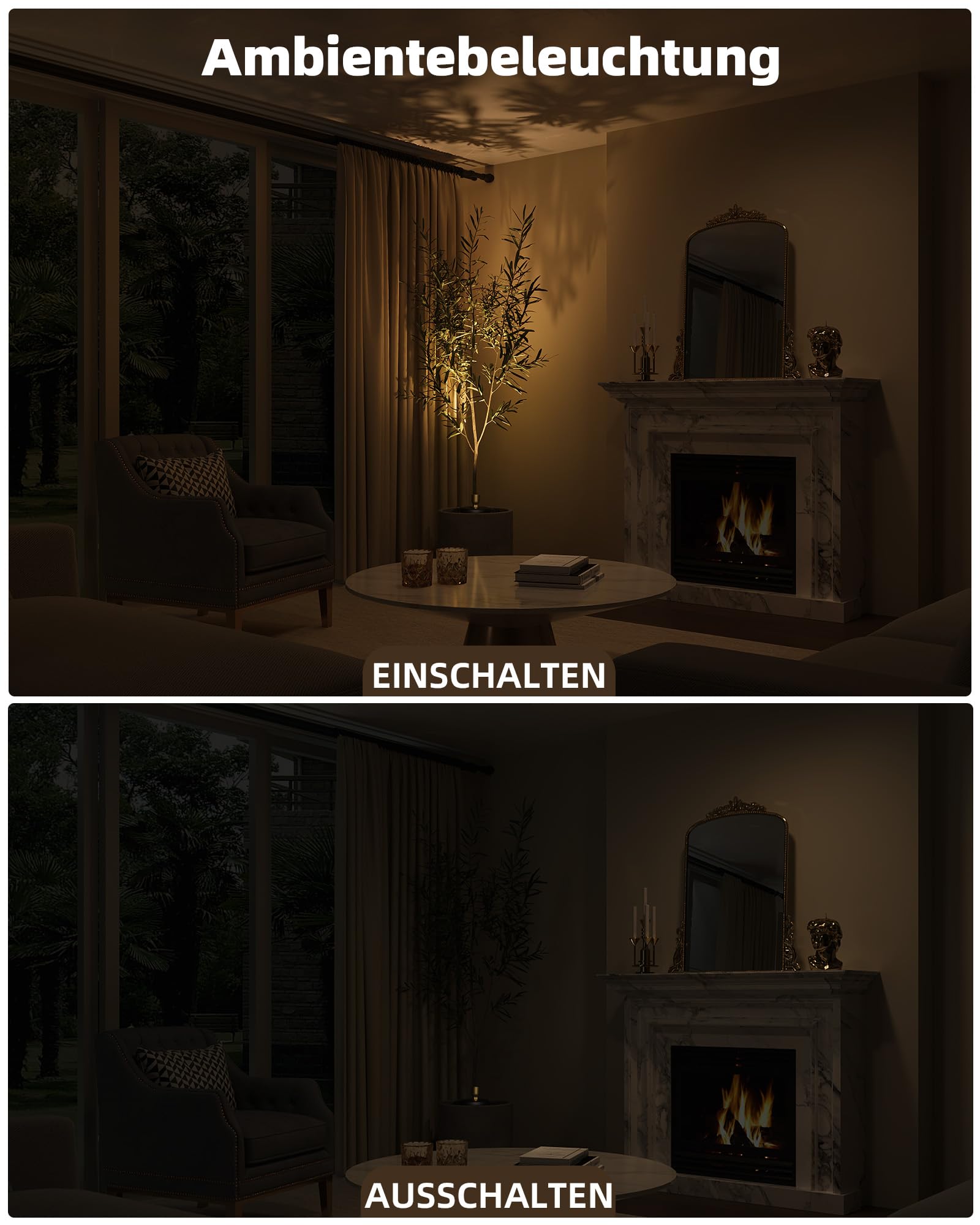 EZVALO Kabellose Spotlight mit Fernbedienung, 4000mAh Akku, 3 Farbtemperaturen, Wiederaufladbarer Wandspot, LED Spots Akku für Gemälde, Kunst, Pflanzen, Porträts (Schwarz, 2er Set)