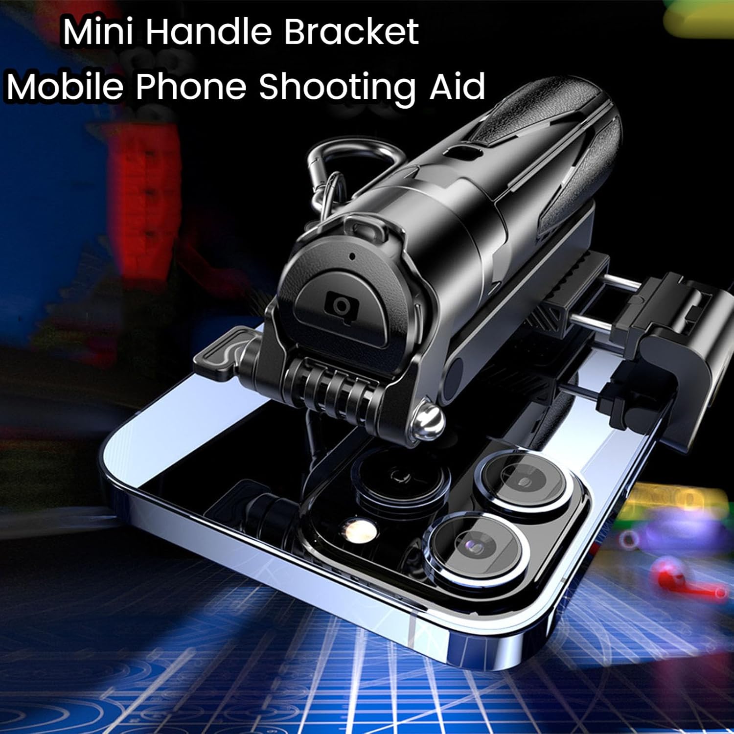 4 in 1 Uniluca Magflex Mini Pro - Works on All Smartphones– Magnetic 360° Rotatable Phone Stand with Retractable Arm, USB-C Charging, Mini Control (P80-A)