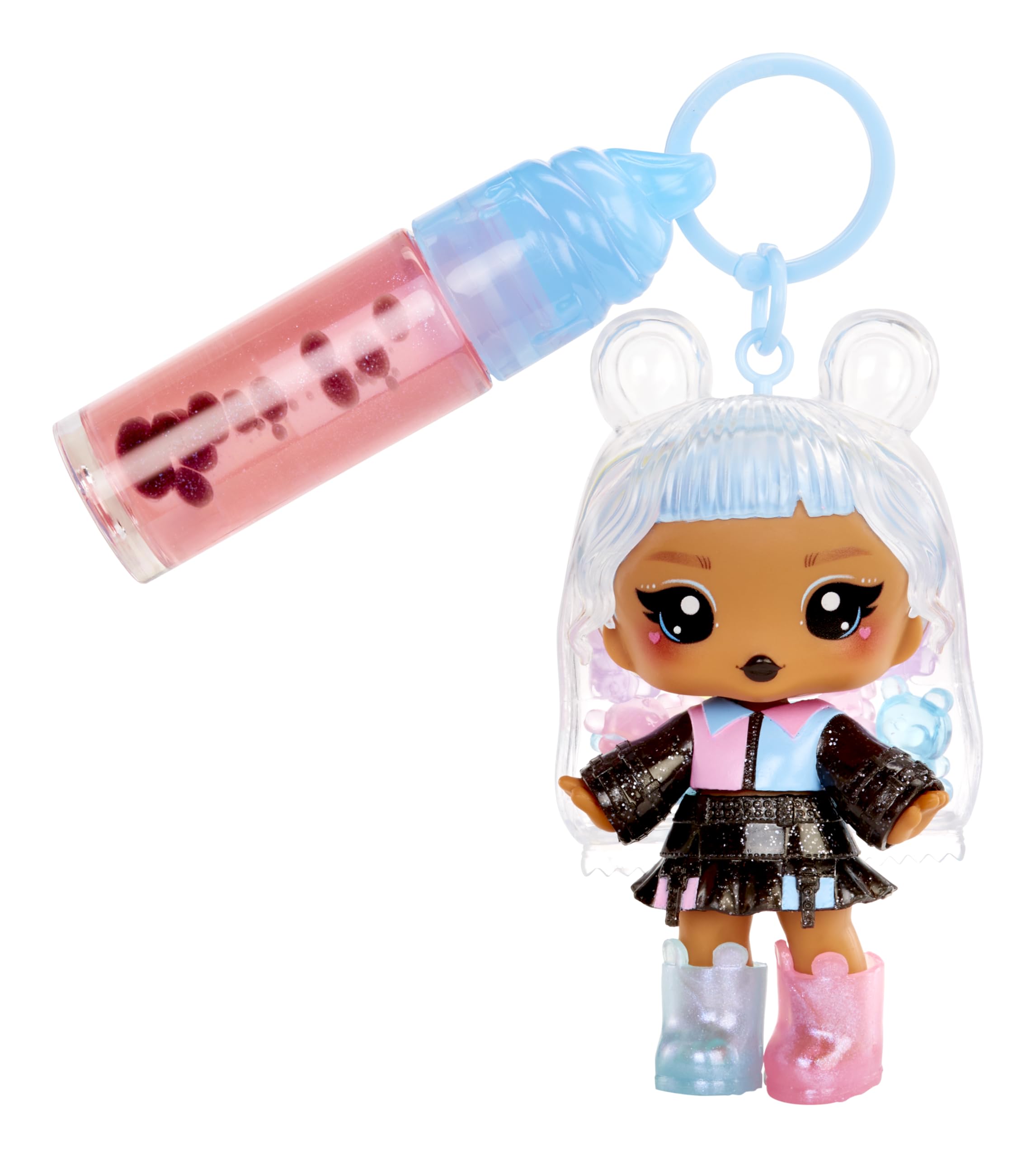 Yummiland Lip Gloss Doll: Sour Sweeties, Gabi Gummybear, Includes 1 Doll, DIY Lip Gloss + Removable Keychain, Cosmetic Play - Image 4