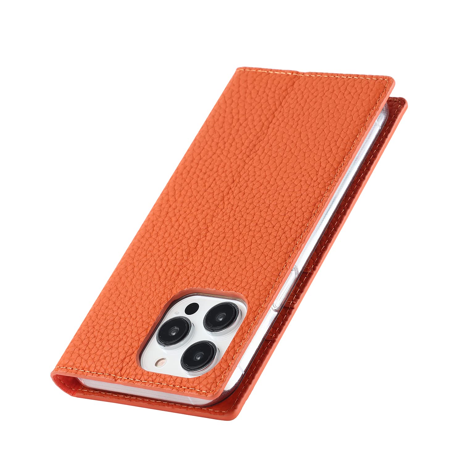 iCoverCase Custodia a portafoglio per iPhone 15 Pro, in vera pelle, con blocco RFID, chiusura magnetica, con cinturino da polso e scomparti per carte di credito, funzione cavalletto, custodia a libro