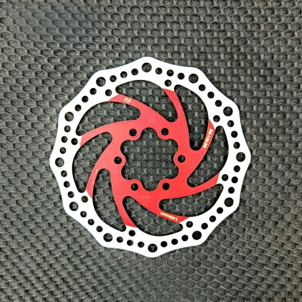 Colorful Mountain Bike Brake Disc R6 Hydraulic Rotors 140/160/180/203mm Metal Construction for Cycling Disc Brake Systems Easy Installation(Red 140mm)