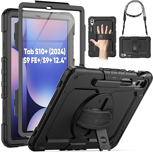 Miniatura 124 de SEYMAC Funda para Samsung Galaxy Tab S10 Lite/S10 FE/ S9 FE/ S9 5G (10.9''/11''), resistente a prueba de golpes con protector de pantalla, soporte