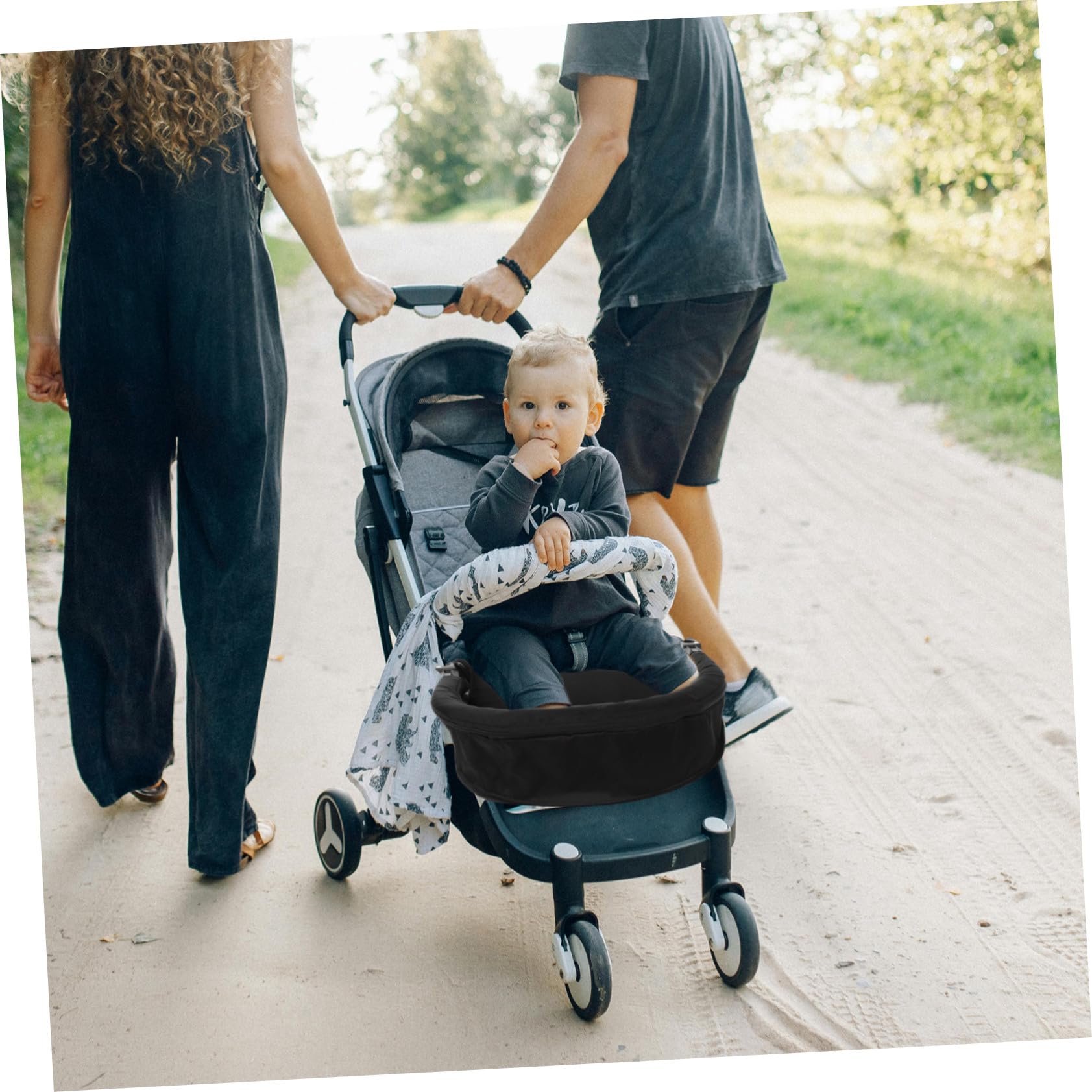 Einstellbare Kinderwagen Fußstützenverlängerung Passend für Buggy Jogging Stroller mit Schutzarmlehne und Einfacher Montage für Vielseitiges Kinderwagen Zubehör