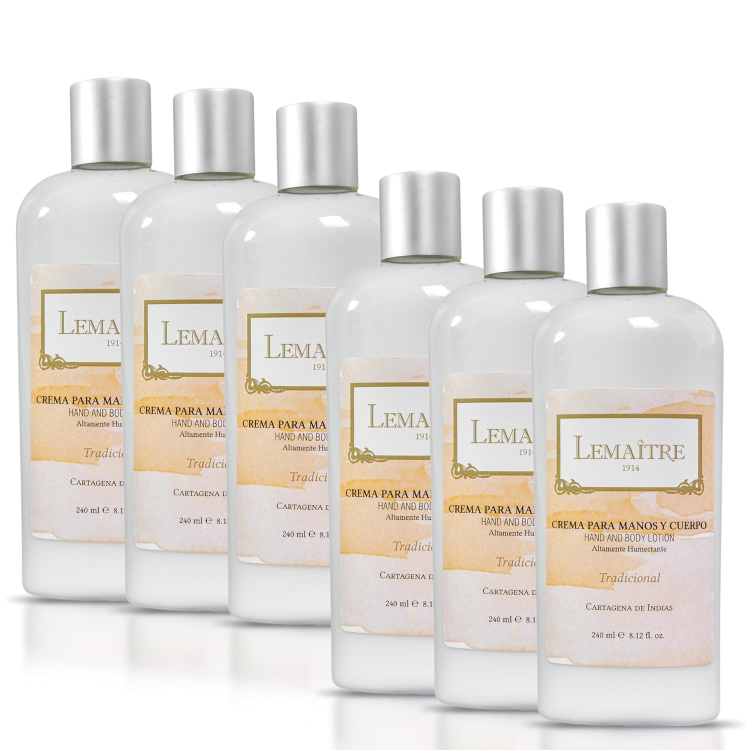 LEMAITRE Hydrating Hand & Body Cream – Non-Greasy Moisturizer for Soft Skin, Fast Absorbing Lotion with Light Scent, Travel-Friendly Skincare - Cherry (Pack of 6)