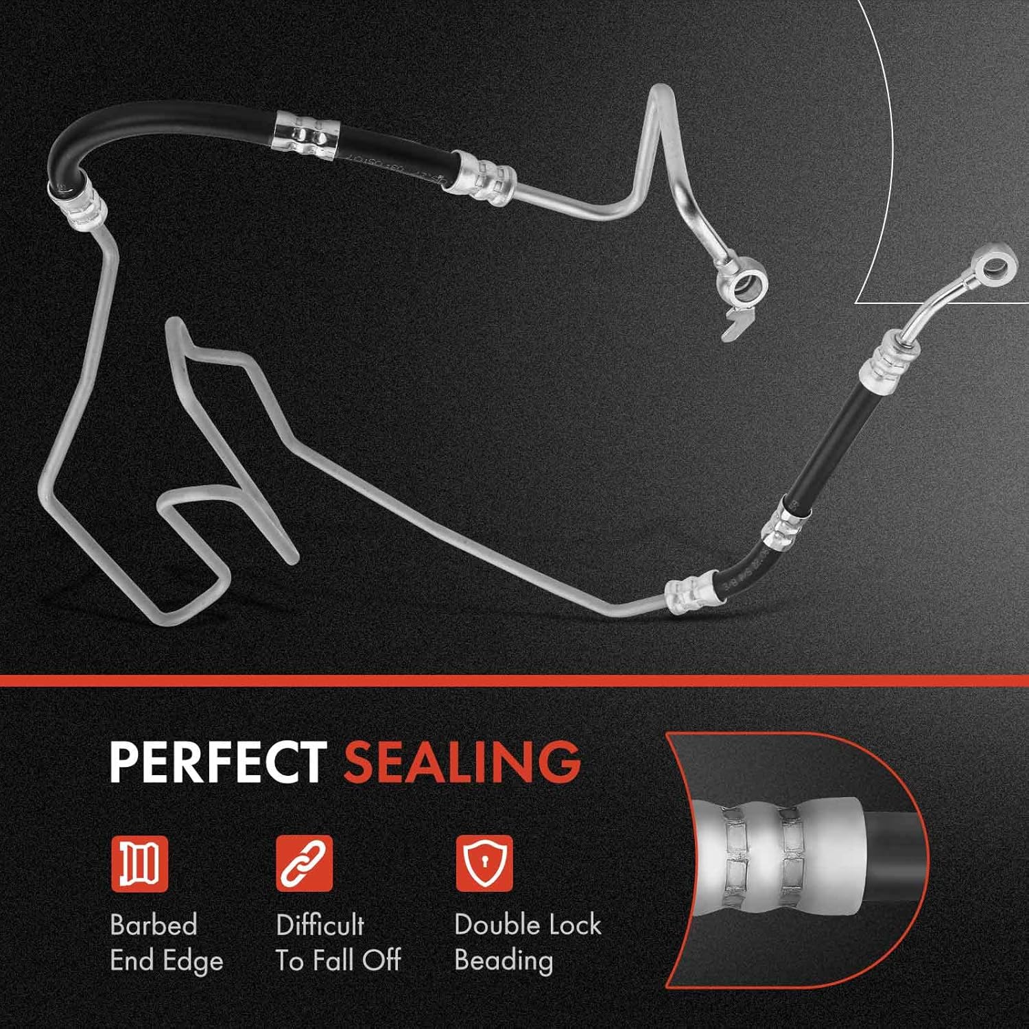 A-Premium Power Steering Pressure Hose Line Assembly Compatible with Audi TT Quattro 2001-2006, L4 1.8L, From Pump