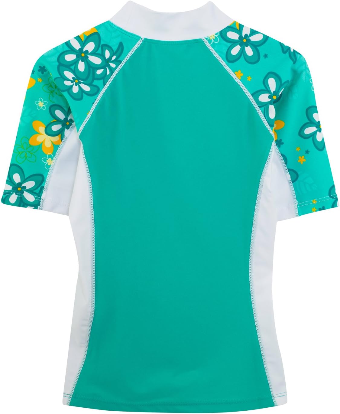 Tuga Girls Short Sleeve Rash Guard Children 1-14 Years, UPF 50+ Sun Protection Swim Shirt