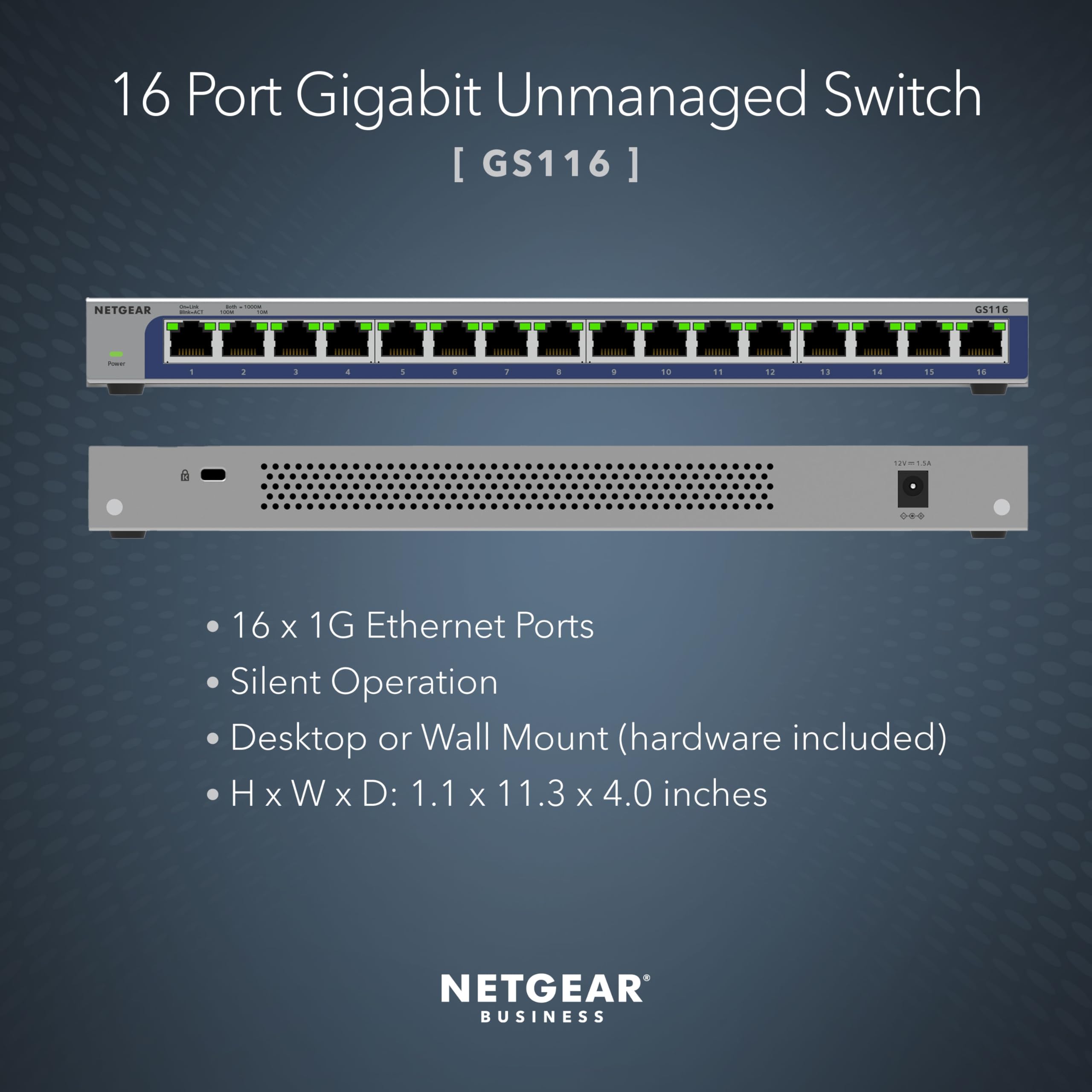 Amazon.co.jp: NETGEAR 16ポートギガビットイーサネットアンマネージド
