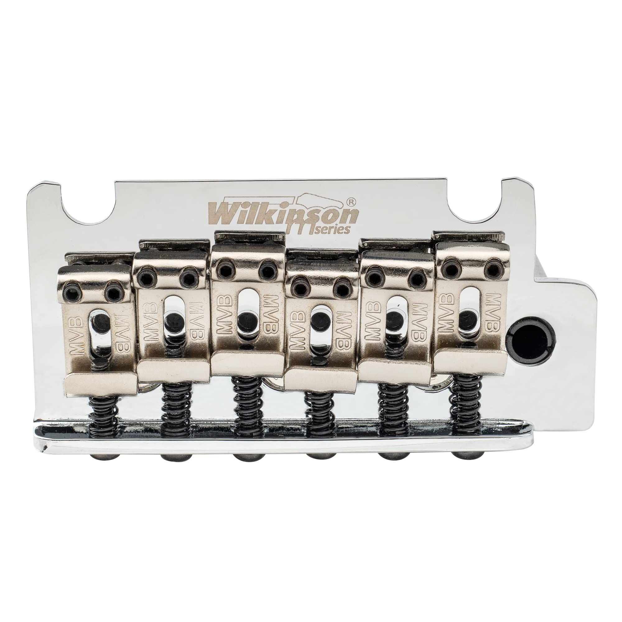 Wilkinson WOV05 54mm(2-1/8 inch) Vintage 2-Point Tremolo Bridge for MIJ/MIK Strat Electric Guitar, Chrome - Image 3