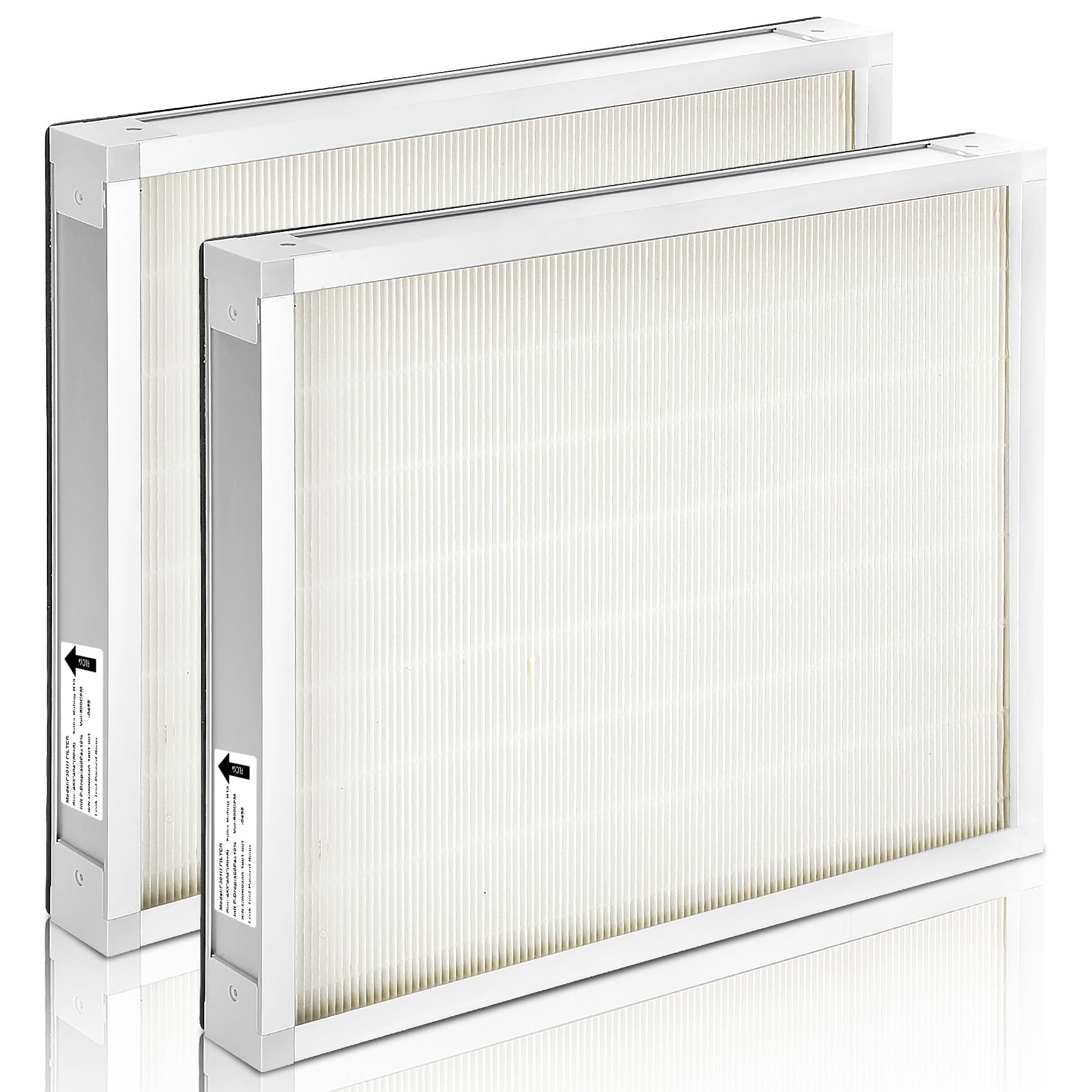 4 Packs F301H HEPA Filter, AS-550 Air Scrubber Stage 2 HEPA 550 Air Filter,16 x 19 x 2" Air Shield 550 HEPA Air Scrubber Filter Compatibile with Bludri,Dri-Eaz, Phoenix, and Bear
