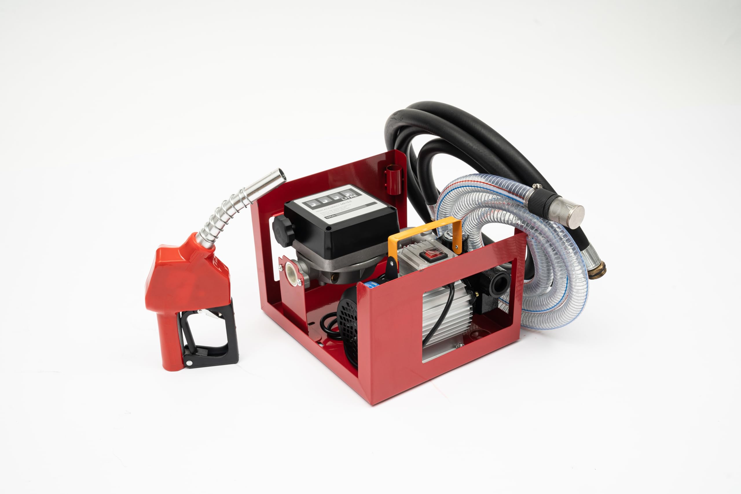 Bomba de transferencia diésel, bomba de extracción de aceite 220-230 V 550 W bomba de aceite autocebante, bomba de extracción de aceite de motor 60L/min, con mangueras y pistola de combustible, para