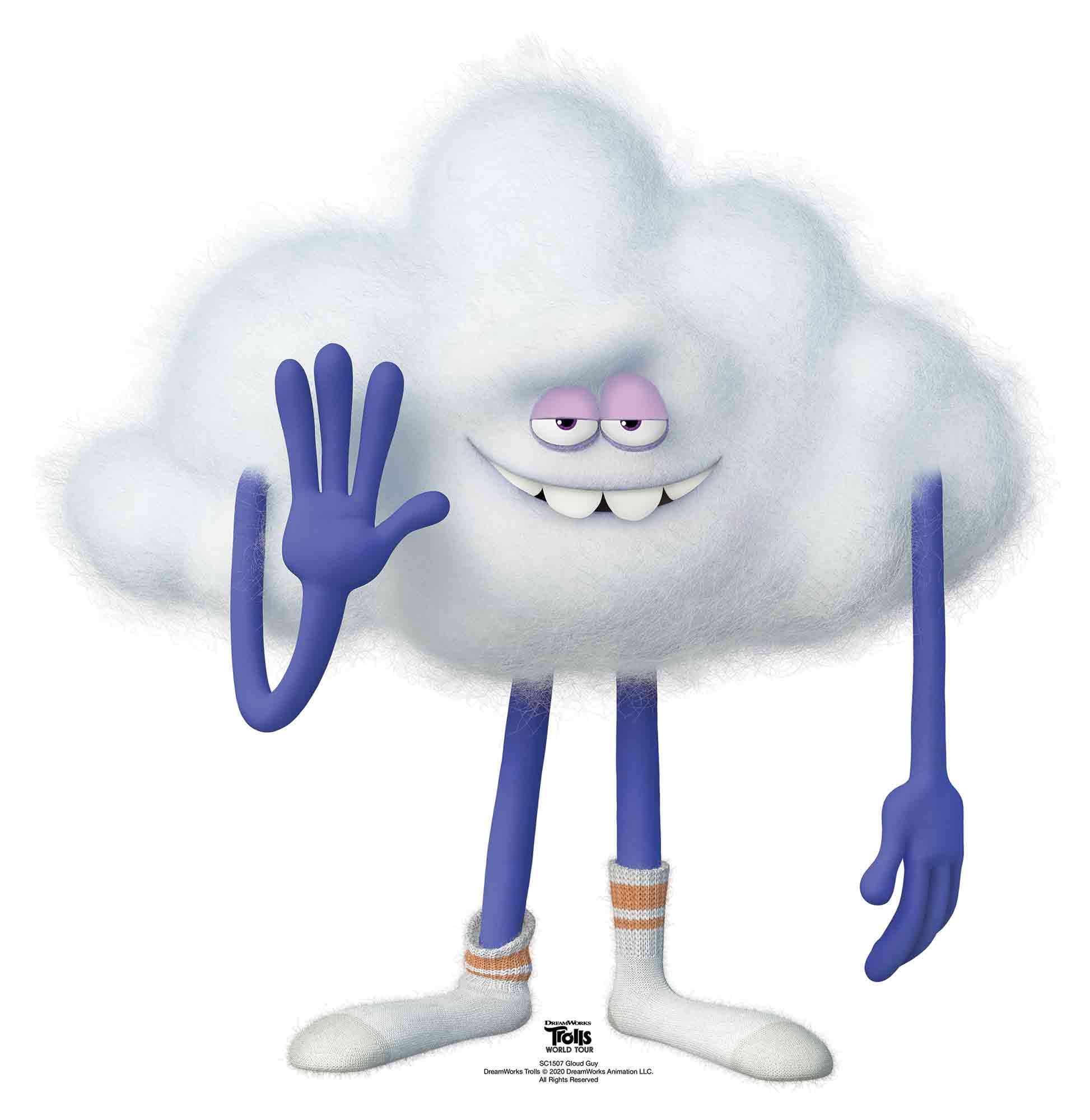 SC1507 Star Cutouts Cloud Guy Trolls Cardboard Cutout Perfect for Parties Height 69cm Width 67cm