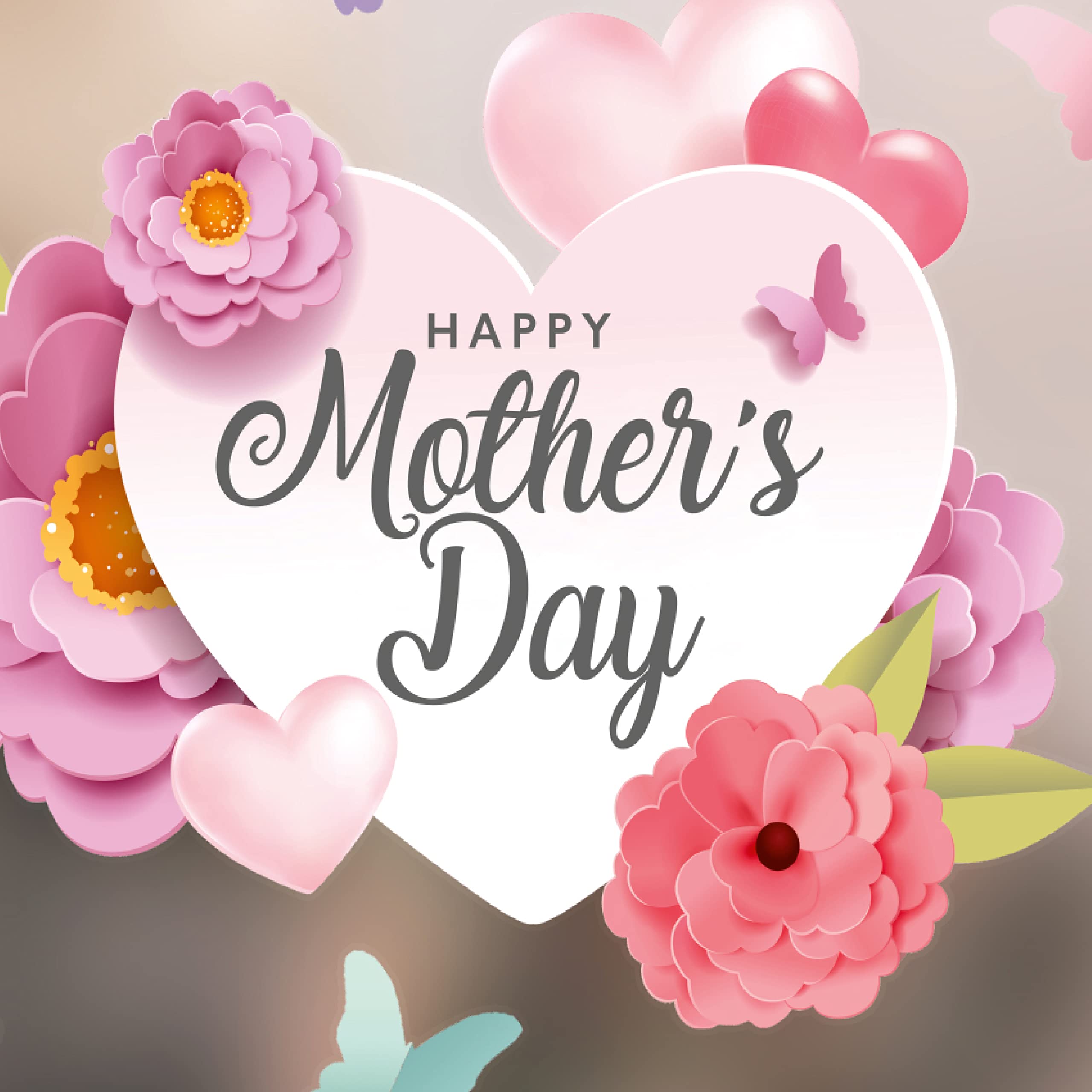 Mothers Day Window Stickers, Mother's Day Window Decorations, Mother's Day Pastel Hearts and Flowers Vinyl Cling - Image 2