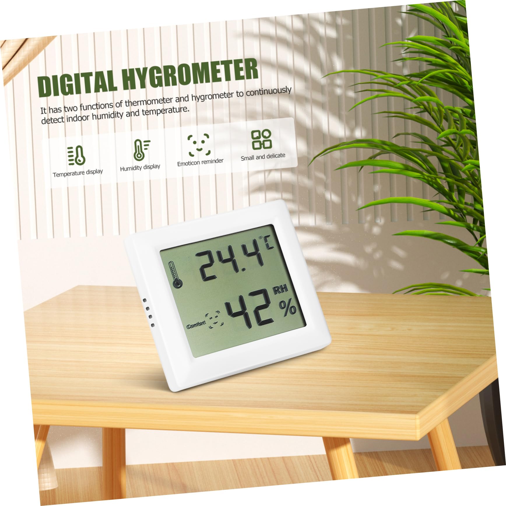 Yardwe Lot De 3 Hygromètres Numériques Pour Chambre À Coucher Grand Écran Pour Bébé Bureau Maison 2 Pièces X 3