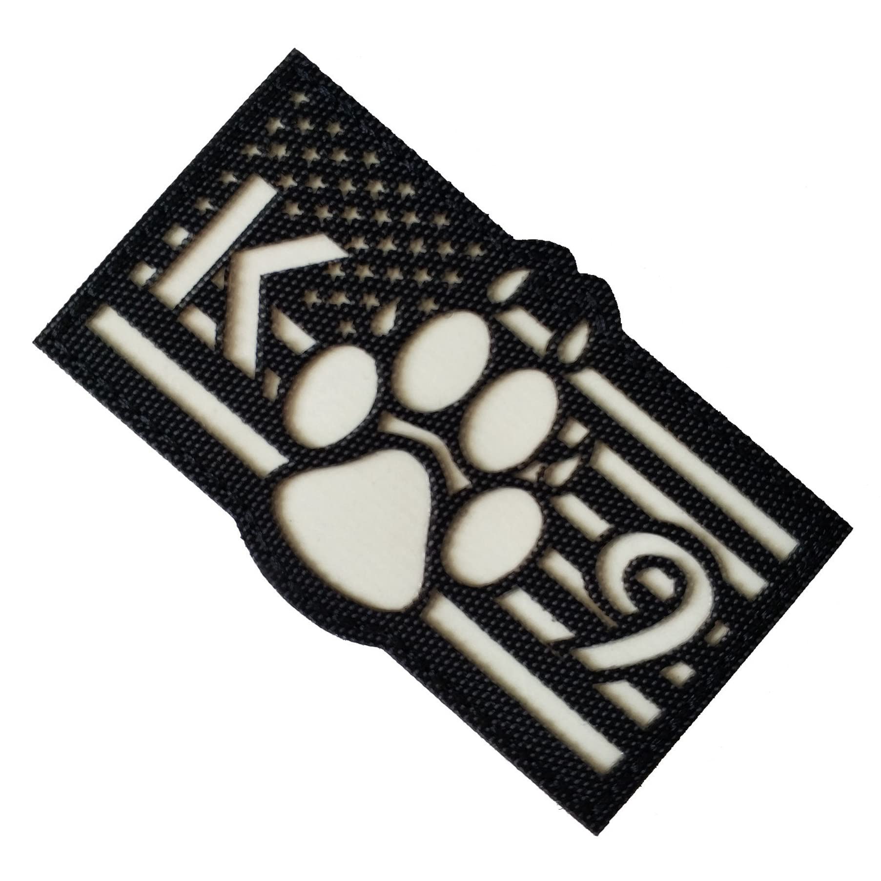 USA Flag K9 Dog IR Reflective Patch - Embroidered Hook & Loop Badge For Tactical Vests & Harnesses - View #11