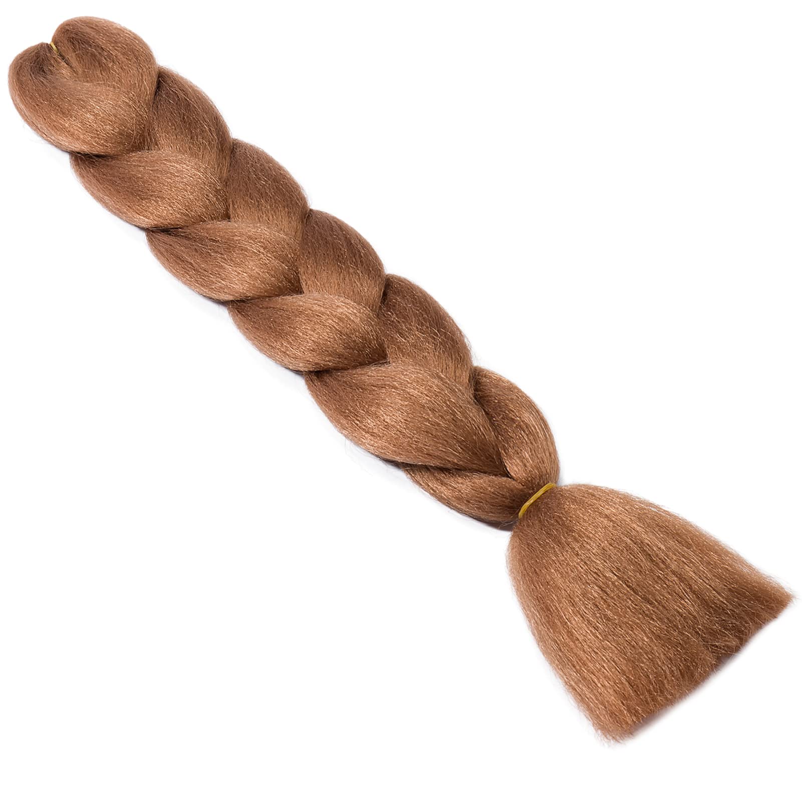 24" Extensiones para Trenzas Africanas Extensiones de Pelo Trenzas Africanas 1 Paquete Pelo Sintetico Extensiones de Trenzado de Cabello Box Crochet Braiding Hair(Castaño Claro) — view 5