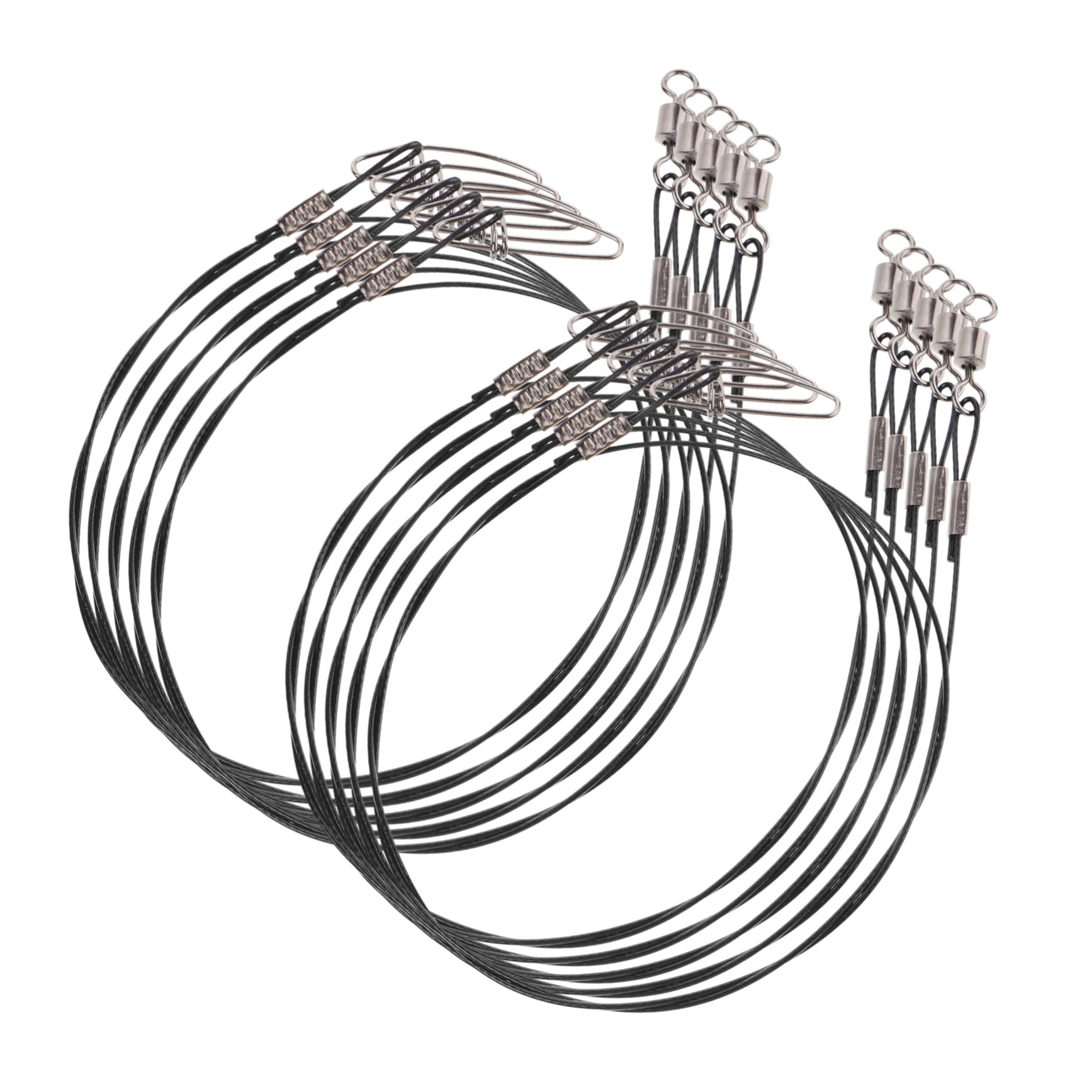 COOLHIYA Fishing Wire Leaders 50cm 10pcs Line Steel Leaders for Saltwater Heavy Duty Fishing Rigs and Hooks