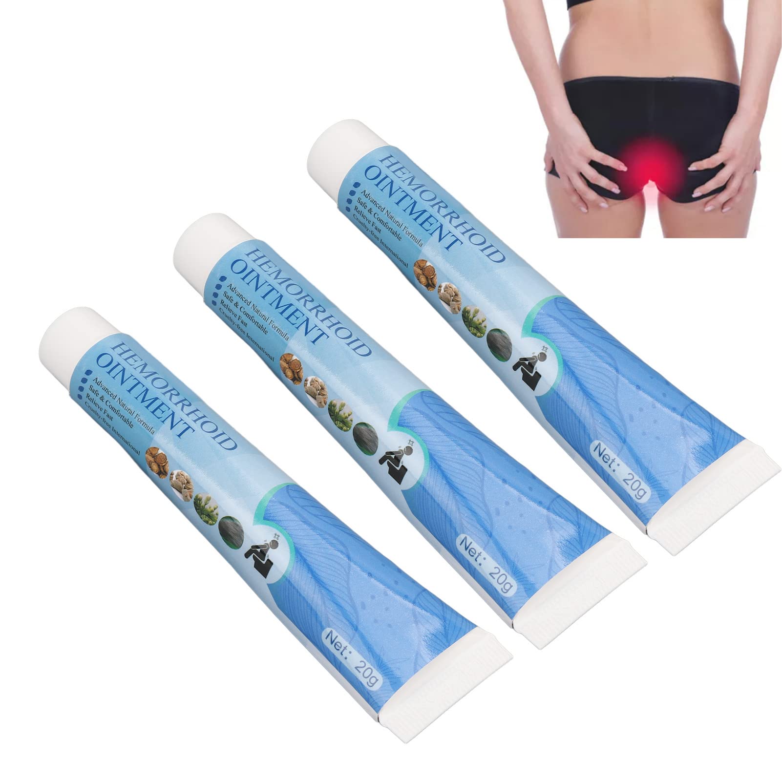 Buy 3 Pack 0.7oz Hemorrhoid Cream, Hemorrhoid Anti Itch Ointment