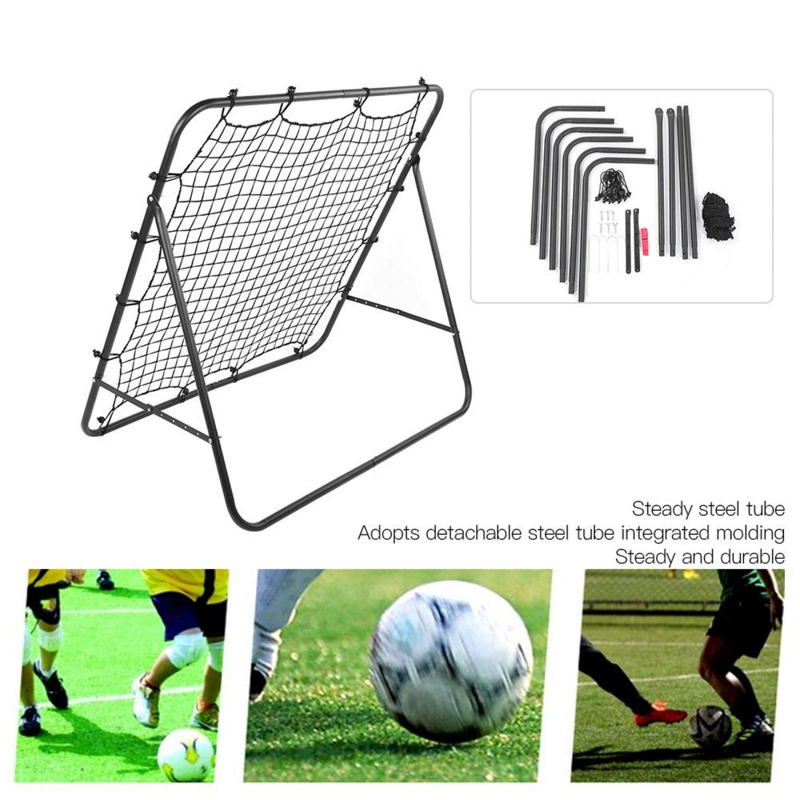 Soccer Rebound Nets Draagbare Rebounder Voetbal 242 x 92 x 184 cm, Rebounder Voetbal Rebound Net Ijzeren Buis & PE Net Kinderen & Tieners Verstelbaar Voetbaldoel Rebounder Kicker Wit | NL
