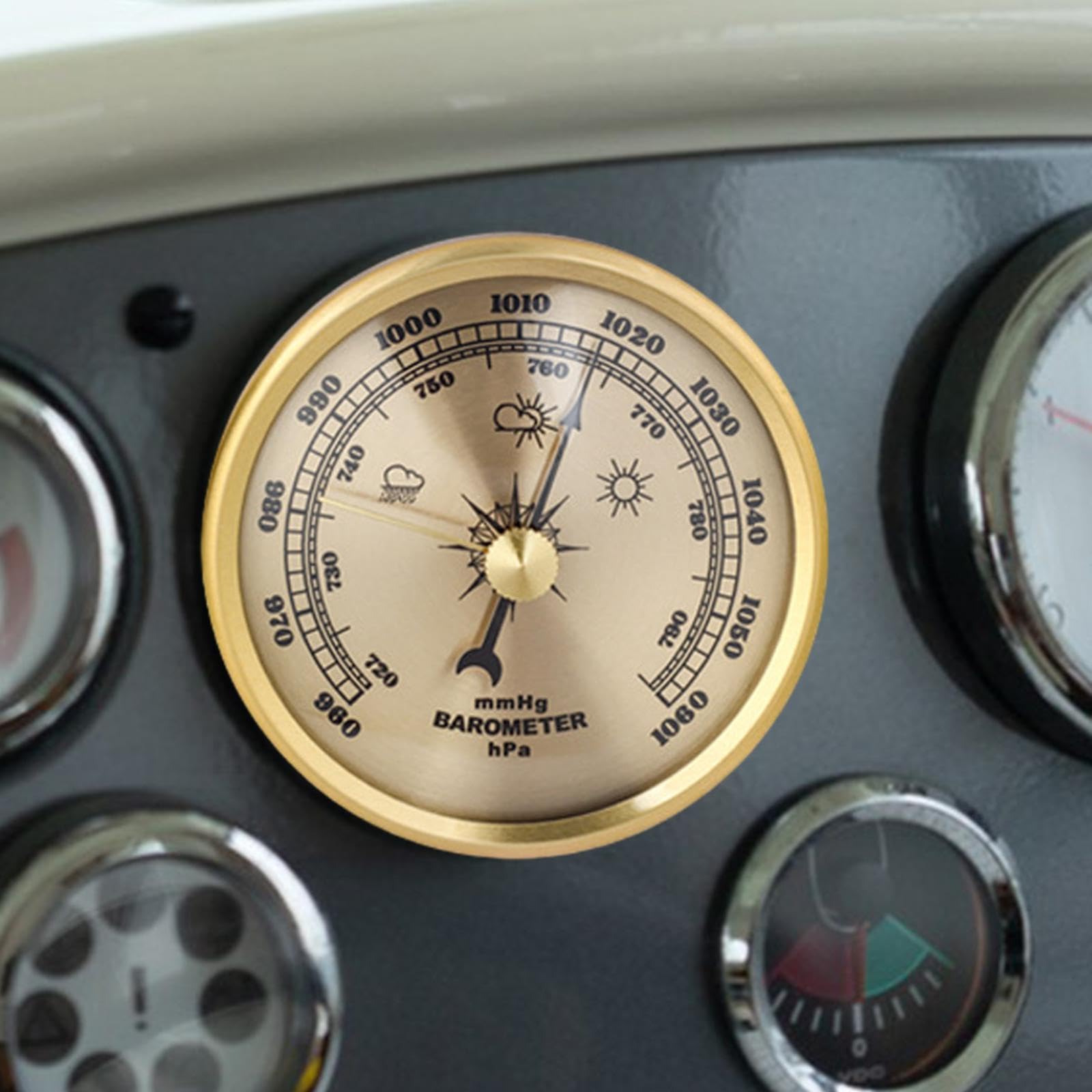 Amazon.co.jp: GUOOL 気圧計 アネロイド気圧計 mmHg/hpa 70 mm