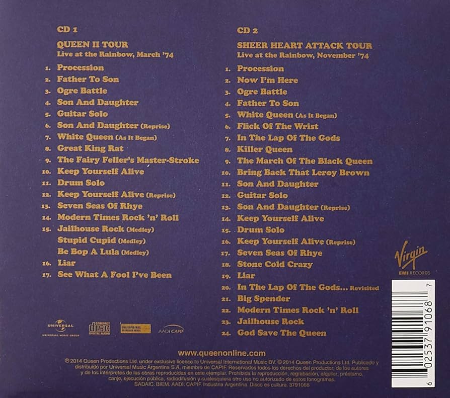 Queen ライヴ・アット・ザ・レインボー'74(スーパー・デラックス） Queen - Live at the Rainbow: Superdeluxe Edition - Amazon