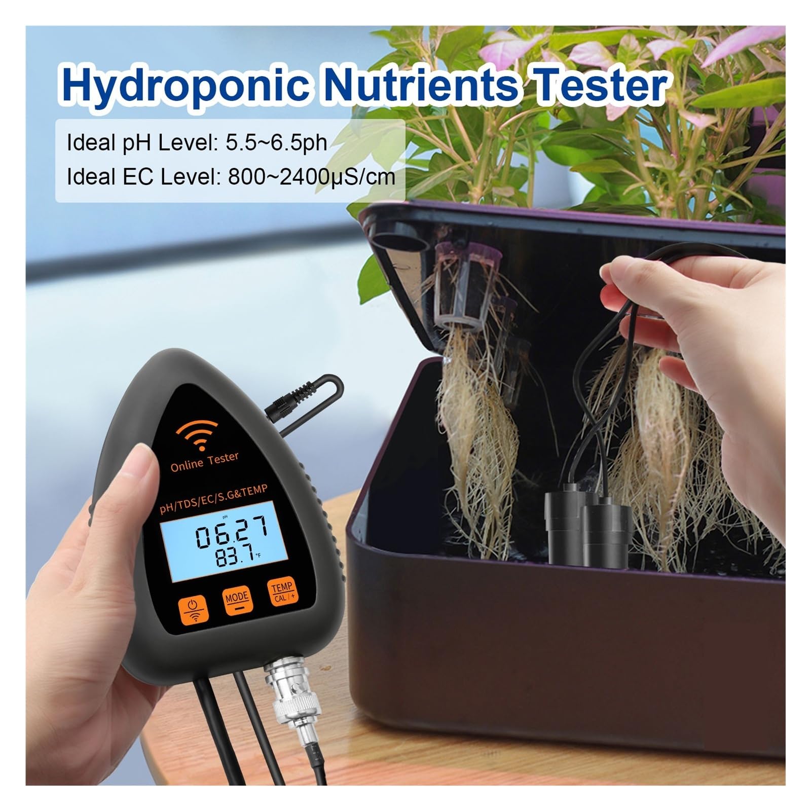 Miernik pH WiFi online EC TDS SG Tester temperatury Rejestrator danych Tuya Remote Water Quality Monitor