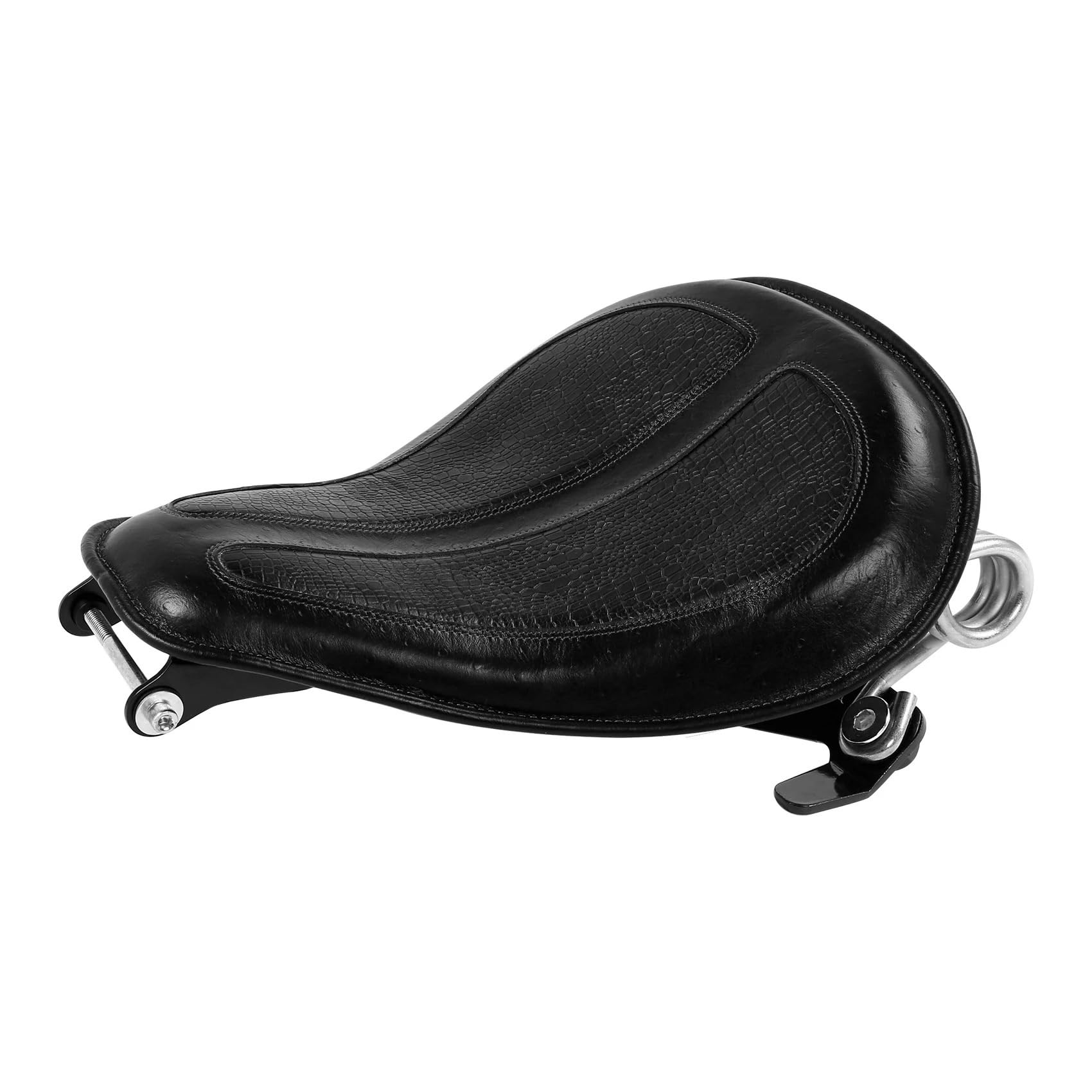 Asiento monoplaza para Harley Sportster XL de cuero sintético denso y resortes 02BK 8