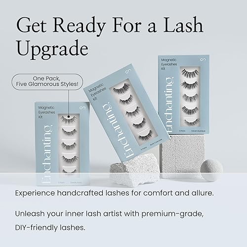 Miniatura 7 de Cashmeren Kit de pestañas magnéticas, extensiones de pestañas individuales en casa, glamorosas pestañas de ojo de gato y muñeca, kit de extensión de