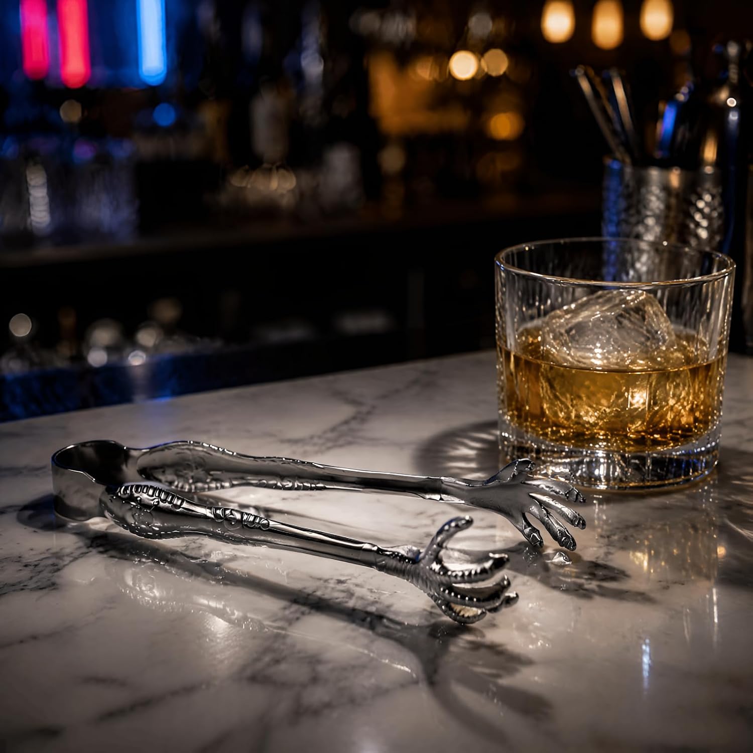 Black Eagle Claw Ice Tongs, Stainless Steel