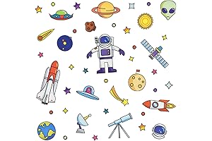 Maydahui Robot Astronauta Wall Decals: Adorn Your Child's Room with Intergalactic Charm