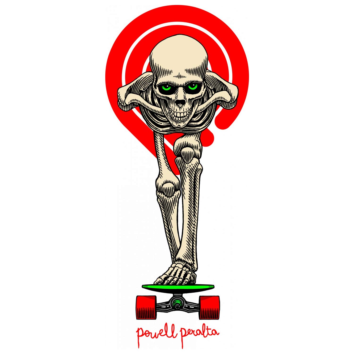 Amazon.com: Powell Peralta Skateboard Sticker Tucking Skeleton