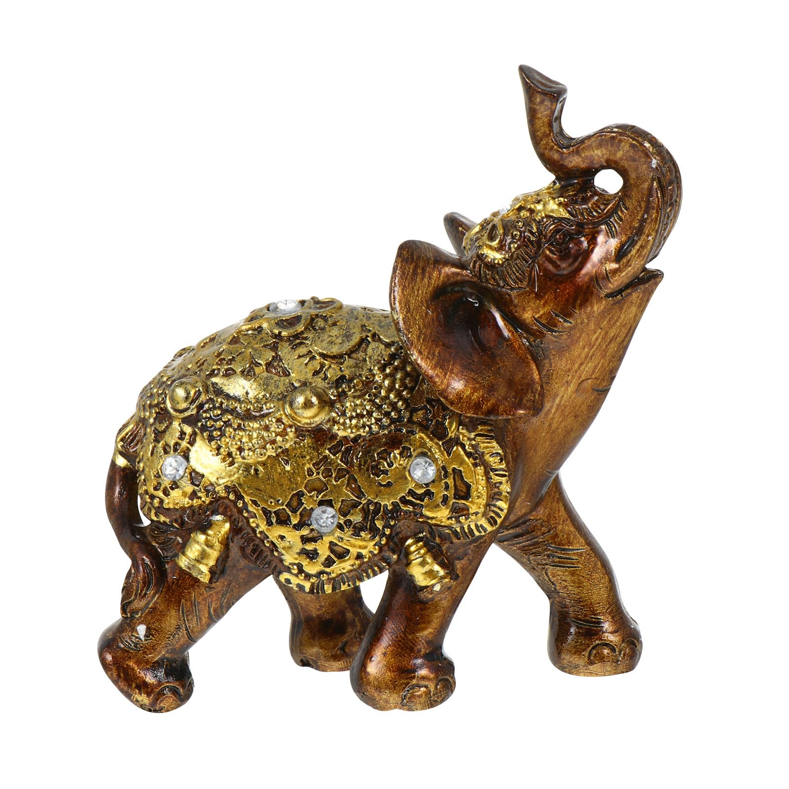 Statuetta Creativa in Resina con Elefante, Decorazioni per la casa, Lato Inferiore Antiscivolo, Design Adorabile di Abiti cerimoniali, Ornamento Feng Shui per Camera da Letto o Bar, Decorazione del