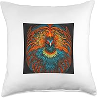 Vista 5 de Zenith Designs Phoenix with Red Eyes - Almohada de diseño único, 16 x 16 pulgadas, multicolor
