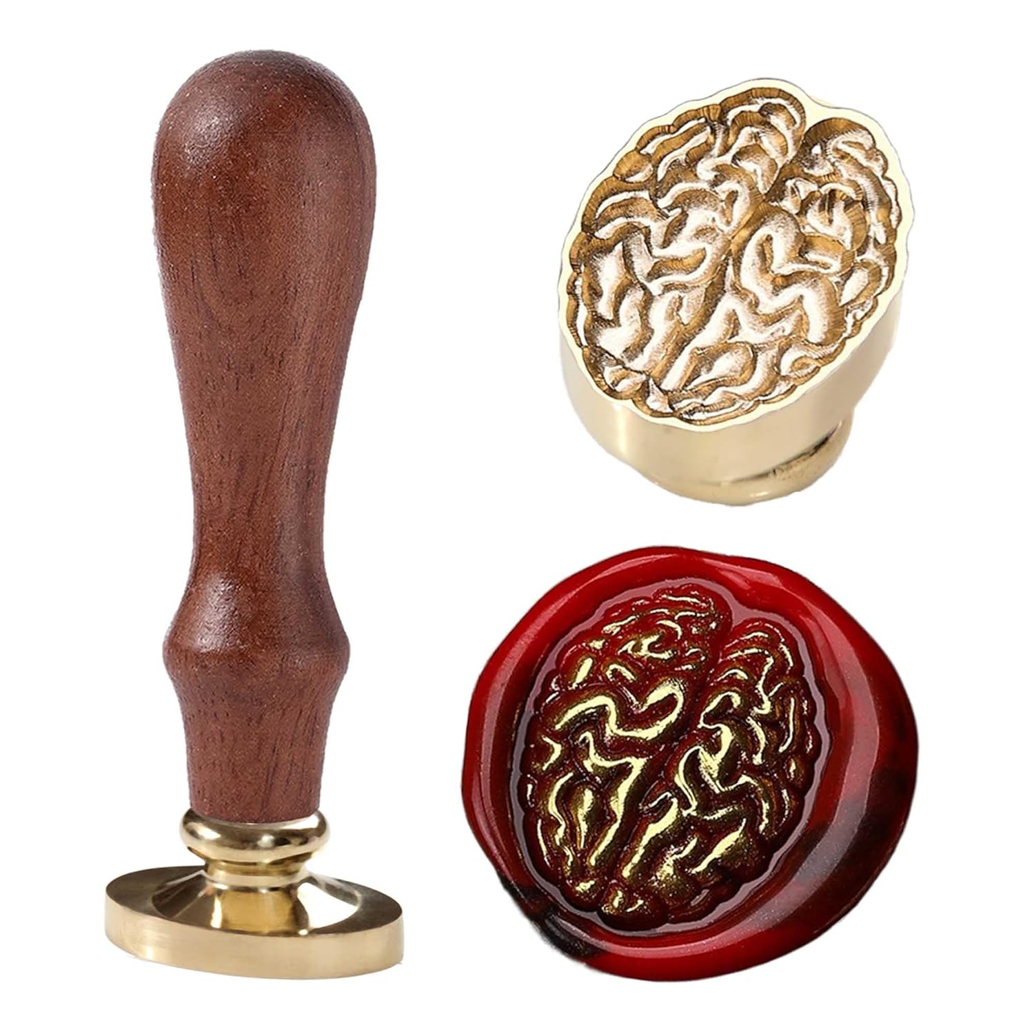Halloween Wax Seal Stamp - Skeleton, Butterfly, Flower Sealing Wax Stamp, 3D Sternum Brass Seal Head for Halloween Wedding Invitation Card, Envelopes, Gift Decoration