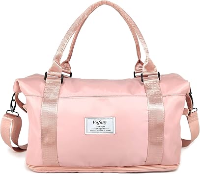 Amazon ジムバッグ スポーツトート シューズオーガナイザー 乾湿分離設計 ウェット ドライ ダブルボストンバッグ レディース 多機能 スイム トラベル スパ ビーチ ヨガ アウトドア ピンク Moobom ボストンバッグ