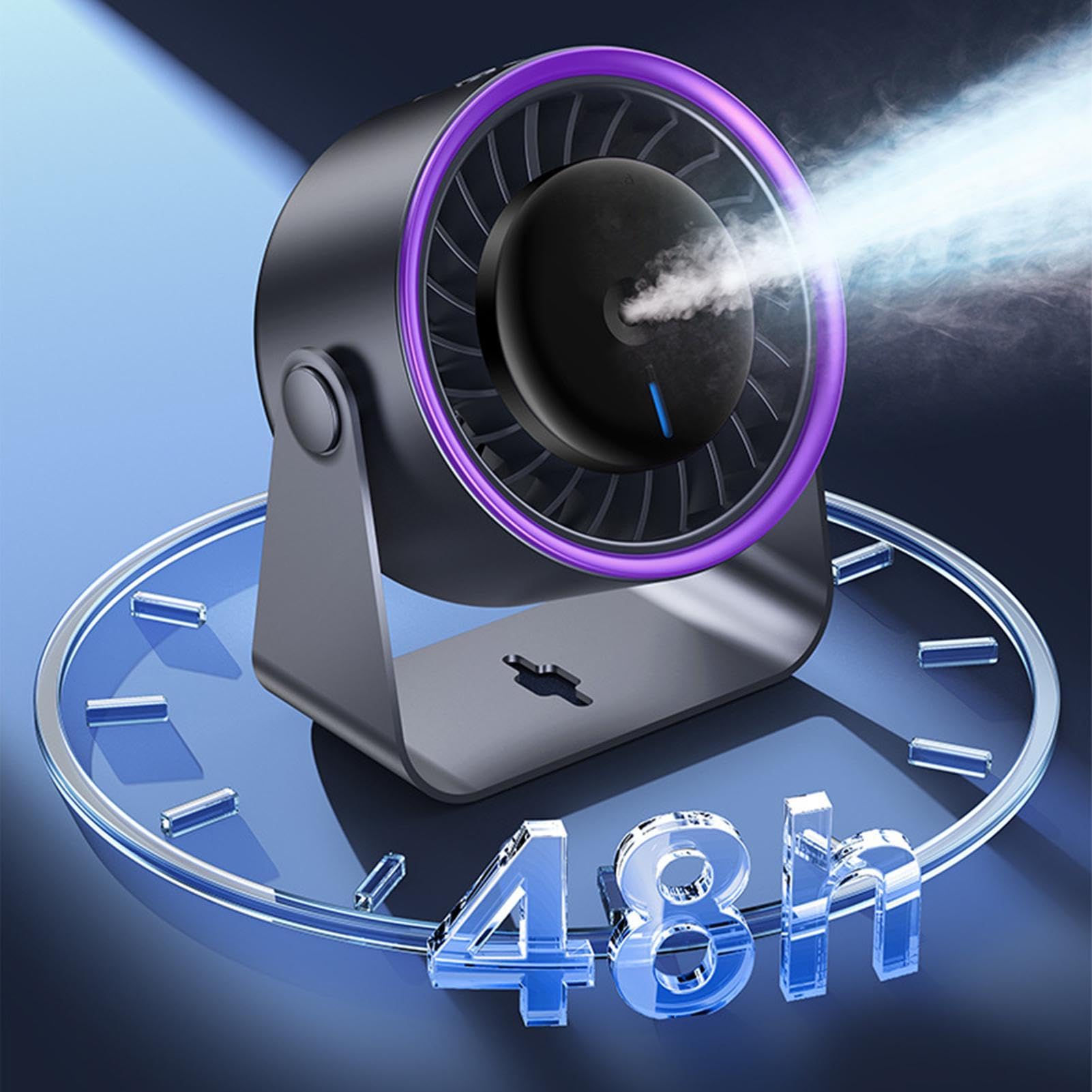 Ventilatore Nebulizzatore Con Serbatoio d'Acqua 90ml, 5 Velocità, | Ventilatore da Tavolo Per l', Casa, Ufficio, Camera da , Interni, Lavoro