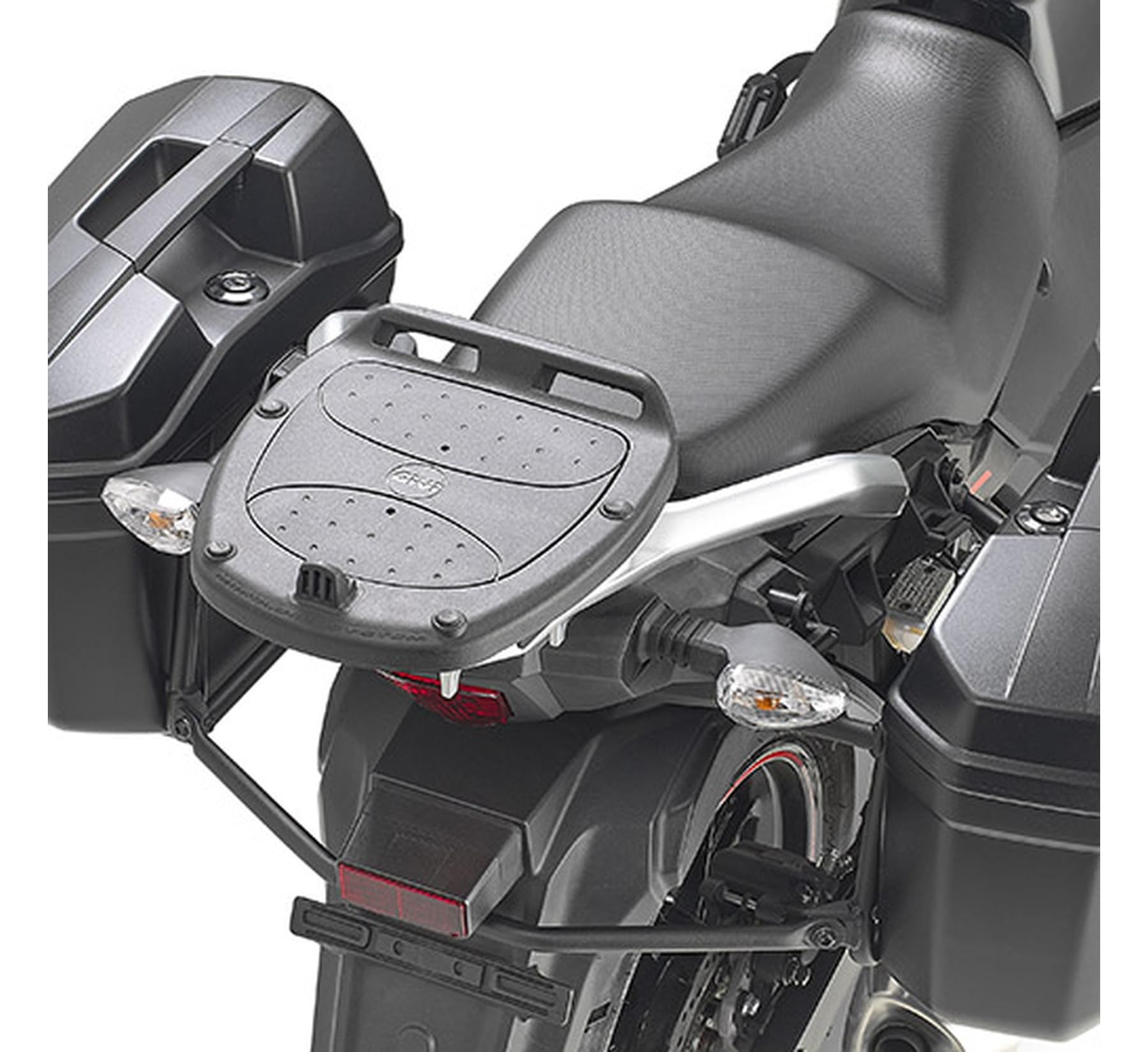 givi motorradkoffer e340n2 monolock vision schwarz 34 lt + träger kompatibel mit suzuki v-strom 250 2017 2018 2019 2020 2021 mototopgun e340n2 + sr3116