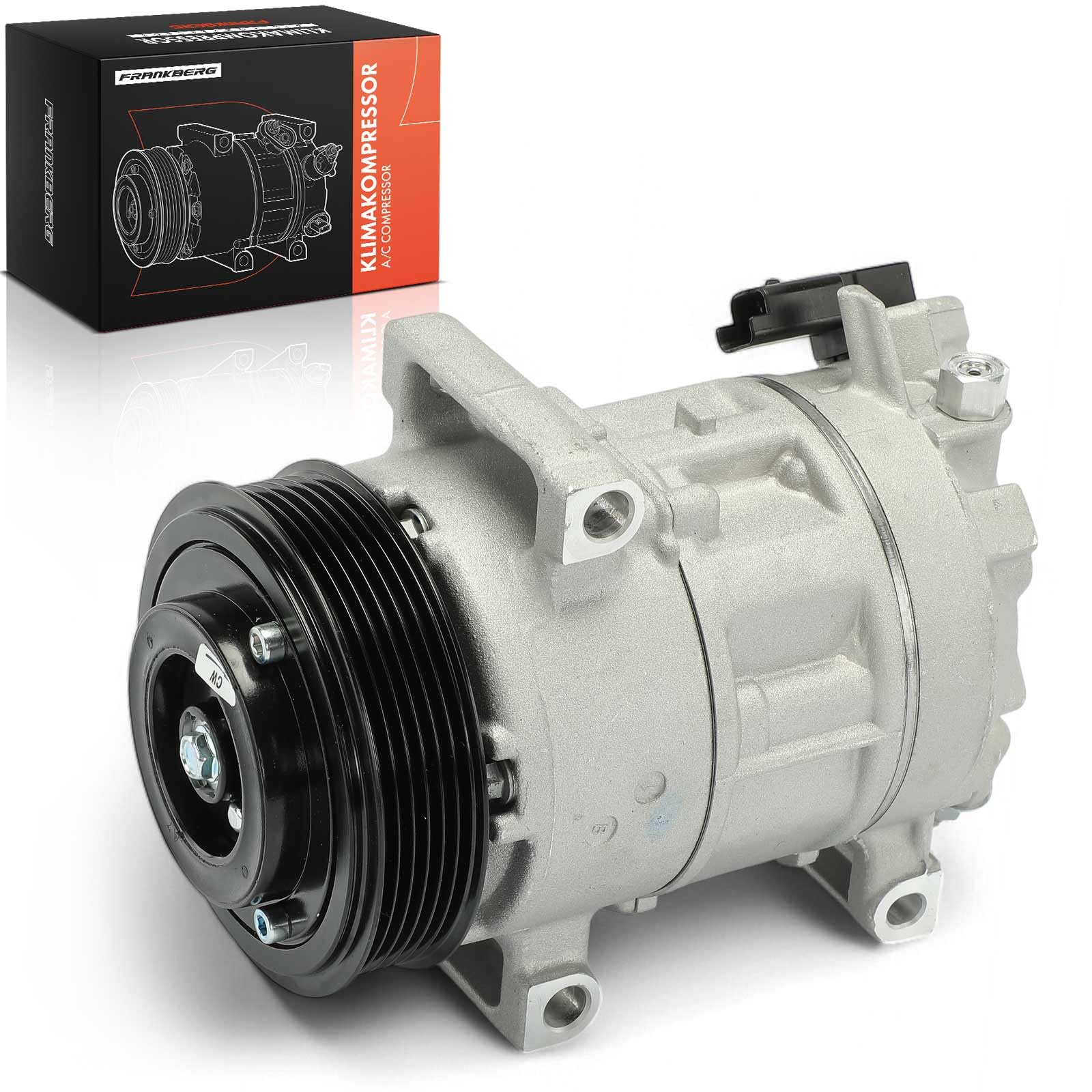 Frankberg Compresor de aire acondicionadocon embrague Compatible con Berlingo B9 C4 II NC Partner Tepee 5008 0E 0U DS4 NX 3008 MPV 0U DS5 KF 1611179980incl. aceite premezclado