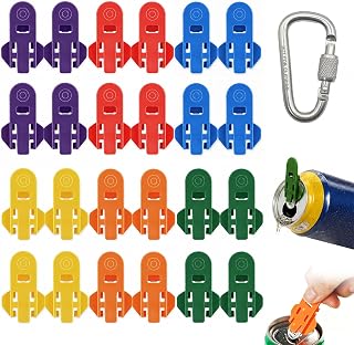 24 stycken burköppnare, återanvändbara, enkla manuella öppnare, insektsskydd och nagellock, burk, för aluminiumburkar, cola, öl, läsk, drycker (sex färger)