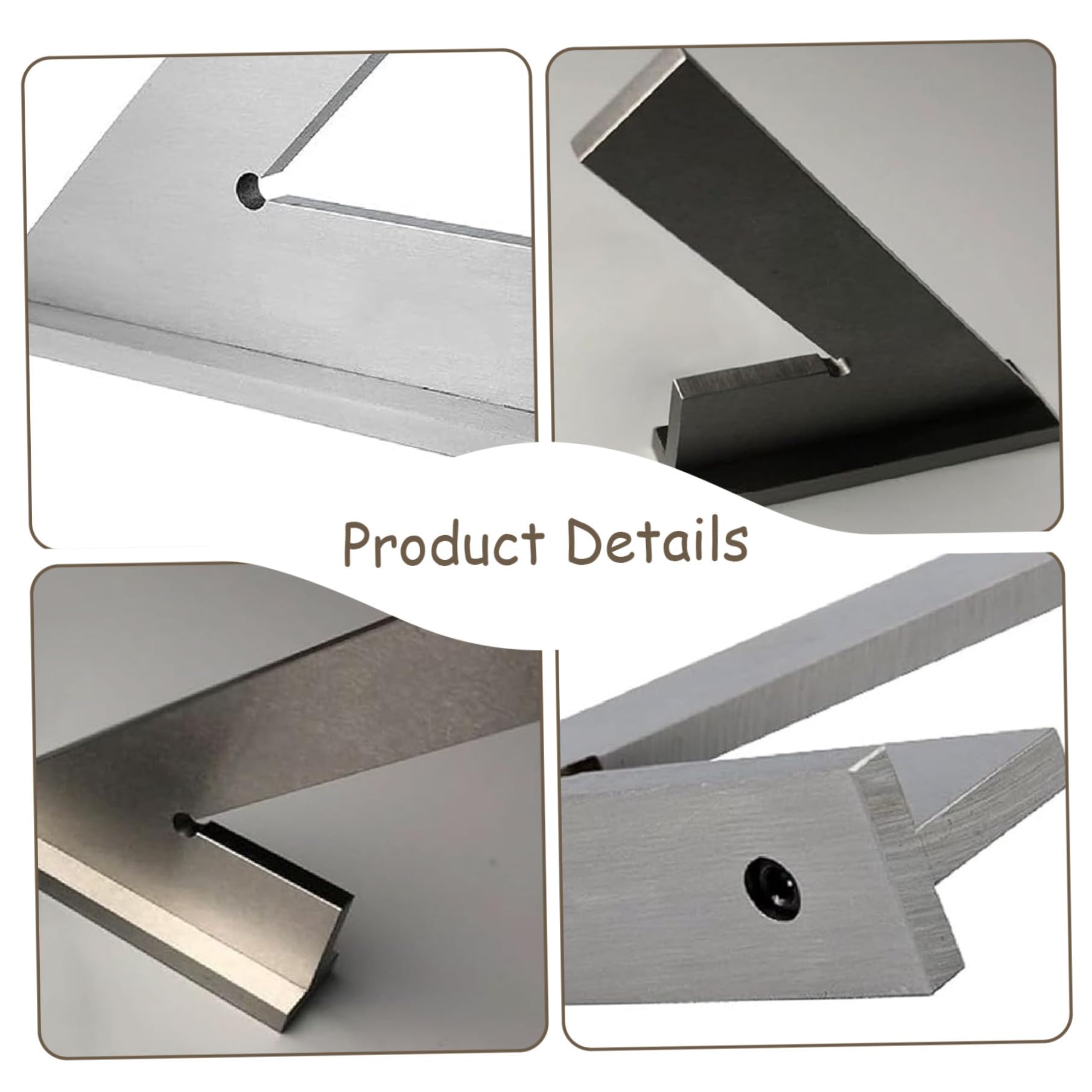 Règle de machiniste carré de machiniste précision à 45 degrés avec base stable règle d'angle standard en acier inoxydable 6 x 4 pouces argent