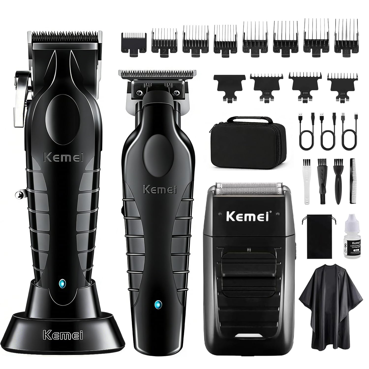 Amazon.co.jp: KEMEI プロ仕様 バリカン ヘア トリマー 髭剃り セット
