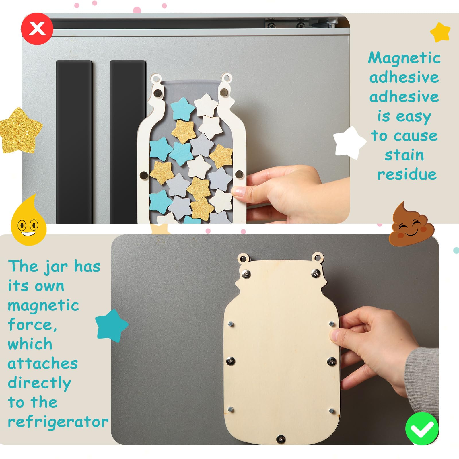Snapklik.com : Qunclay Magnetic Reward Jar For Kids Pot Training Reward ...