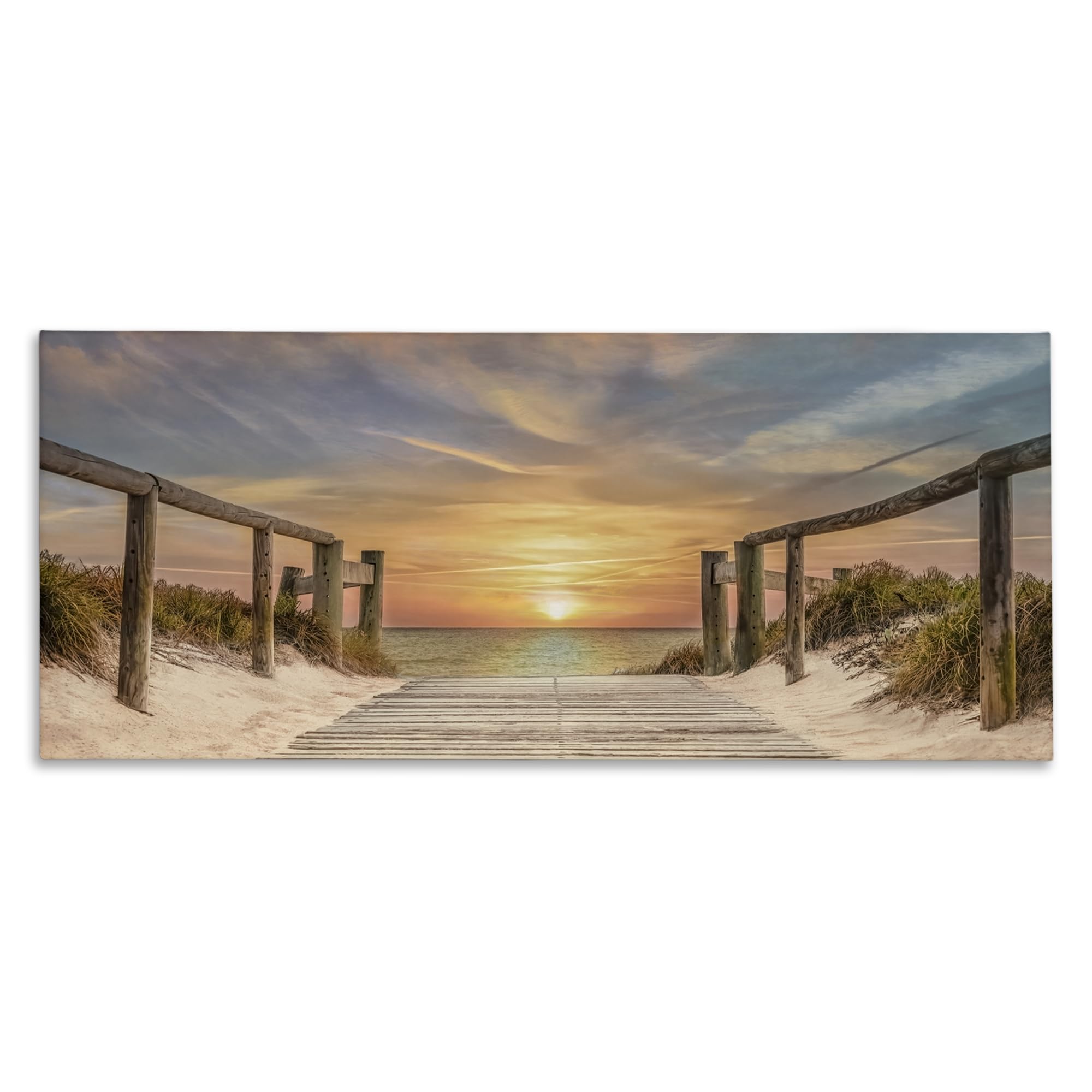 Stupell Industries Dune Pathway Sunset Serenity 'Pathway To Sunset', Canvas Art, 30 X 13 Inches, Easy To Hang And Sturdy, Made In Usa, By Mike Caliascibetta