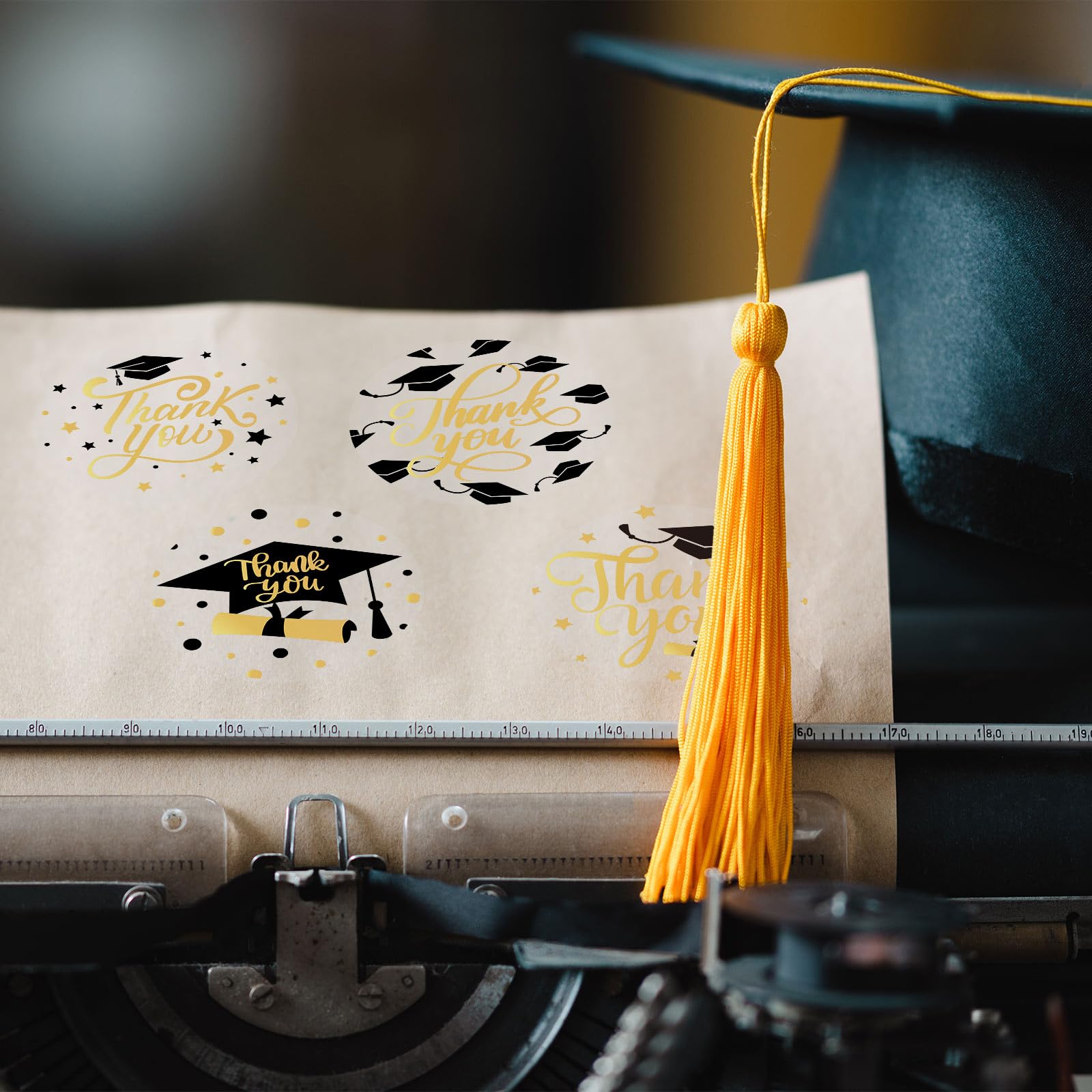 Amazon.com: FYSUIMU 1000Pcs Graduation Stickers Roll Gold Foil