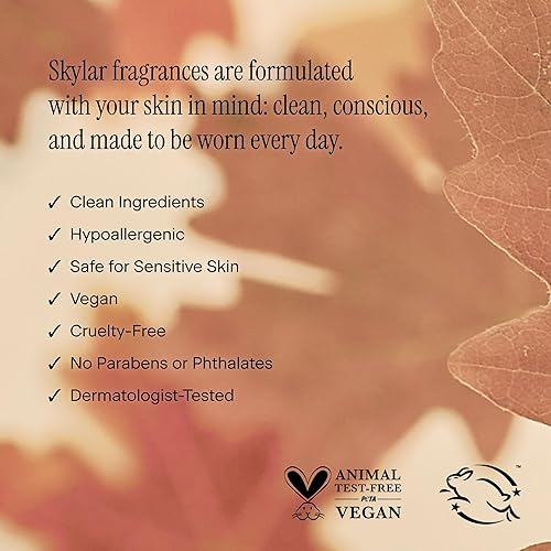 Miniatura 6 de Skylar - Perfume Fall Cashmere, Eau de Perfume, hipoalergénico y limpio, para mujeres y hombres, vegano y seguro, picante y gourmet, con notas de
