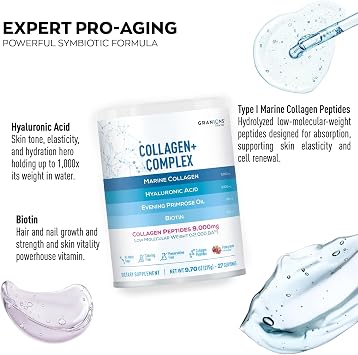 Granions Marine Collagen Pomegranate Powder and Collagen Hyaluronic Complex Beauty Bundle