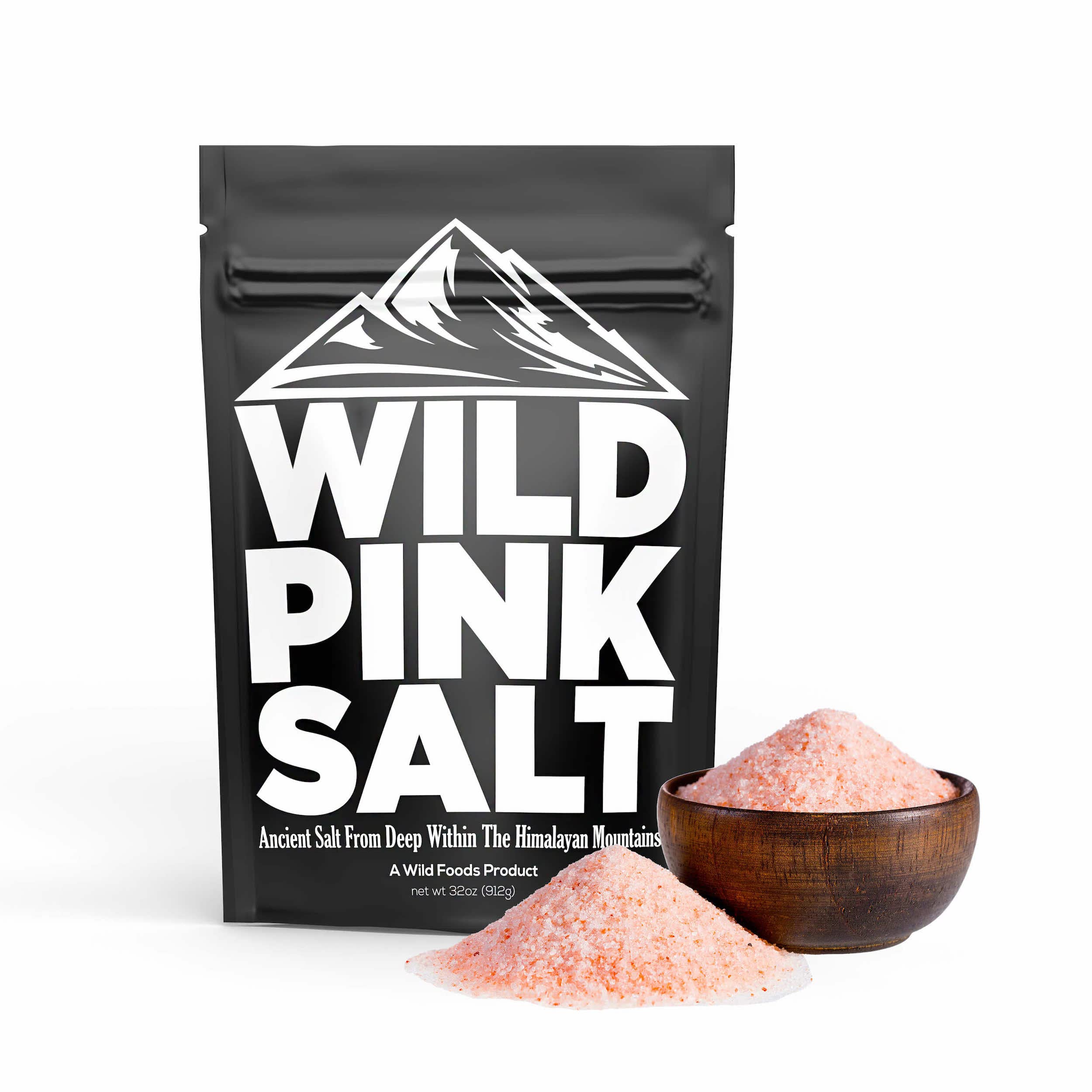 Wild Foods Pink Himalayan Salt, Fine Ground for Table and Cooking, 32 oz | 100% Real, Pure, Unrefined | Pink Himalayan Sea Salt with 80+ Minerals and Electrolytes, Small Batch, Ethically Sourced