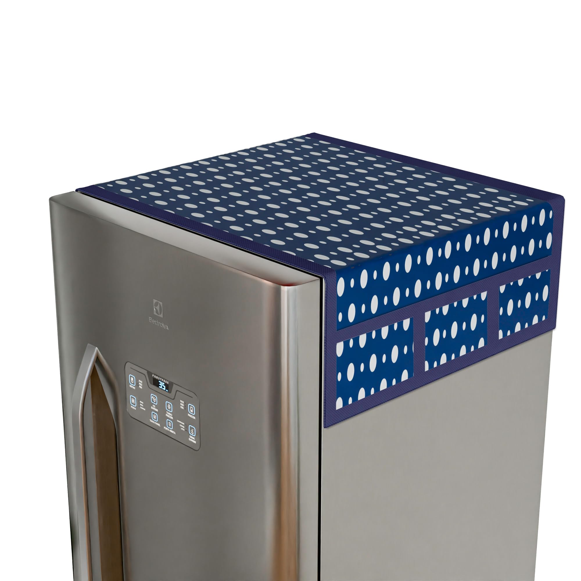 Red Cotton Fridge Cover - Kuber Industries -5