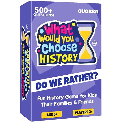 QUOKKA Board Game for 8-12 Year Olds - Family Card Game for Kids Ages 5-8 - What Would You Choose | History Extension | Pick Your Answer | Get to Know You - Fun Game Night for Boys & Girls