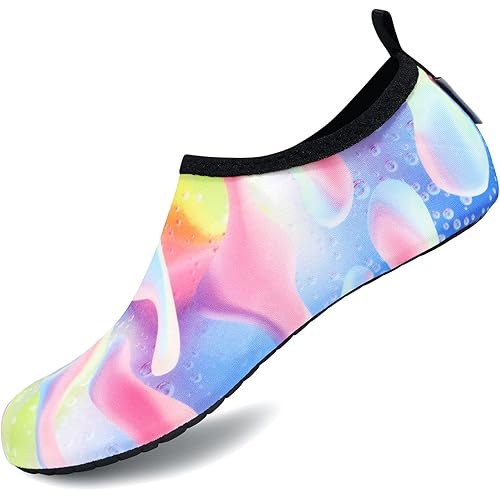 VIFUUR Water Sports Shoes Barefoot Quick-Dry Aqua Yoga Socks Slip-on for Men Women